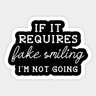 Fake Smiling Sticker